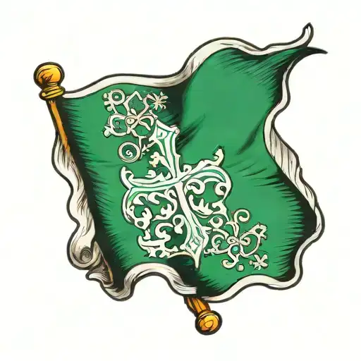 united ireland flag tattoo design idea