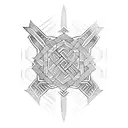 anglo saxon pattern tattoo design idea