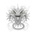 anglo saxon dragon pattern tattoo design idea