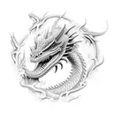 anglo saxon dragon pattern tattoo design idea