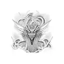 anglo saxon dragon pattern tattoo design idea