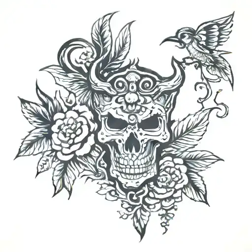 Hirsch tattoo design idea