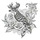 Hirsch tattoo design idea