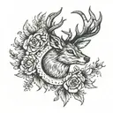 Hirsch tattoo design idea