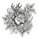 Hirsch tattoo design idea