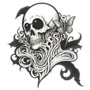 casper like ghost tattoo design idea