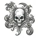 casper like ghost tattoo design idea