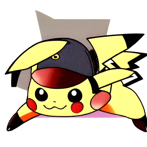 Pikachu with cap ash tattoo design idea