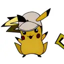 Pikachu with cap ash tattoo design idea