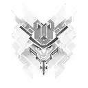 Design a tattoo that blends Hmong traditional patterns with a futuristic cyberpunk aesthetic tattoo design idea