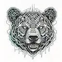 bear face tattoo design idea