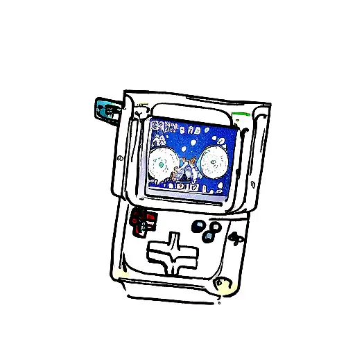 A cosmic dragon playing a GameBoy in space tattoo design idea