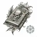 Book tattoo design idea