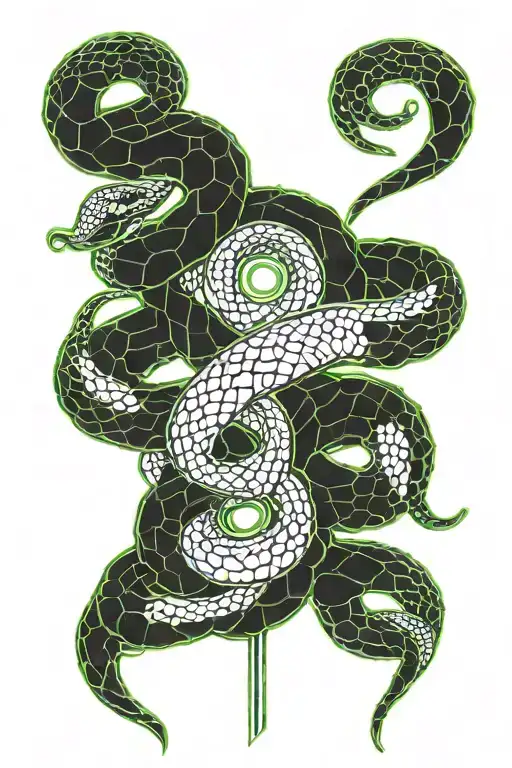king rose snake tattoo design idea