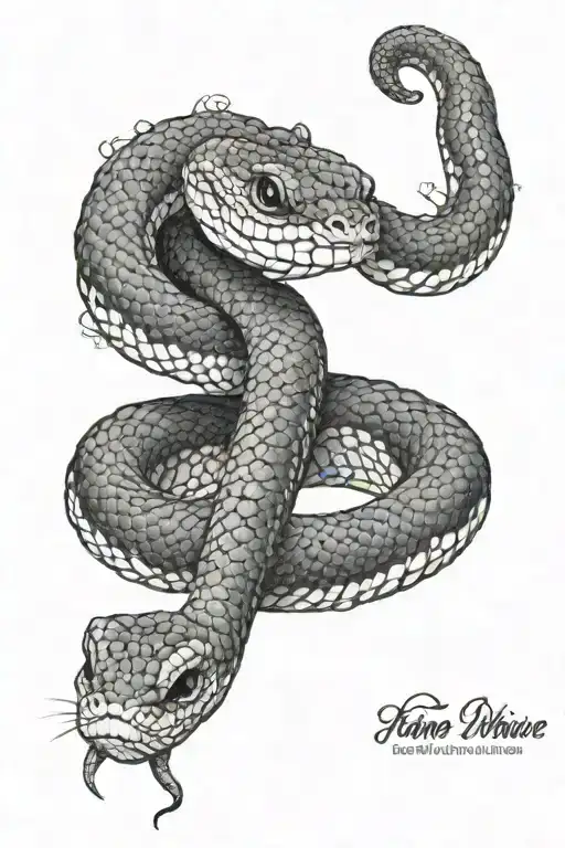 king rose snake tattoo design idea