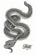 king rose snake tattoo design idea