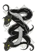 king rose snake tattoo design idea