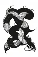 king rose snake tattoo design idea