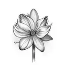 snowdrop daisy daffodil morning glory in a bouquet  tattoo design idea