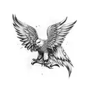 eagle wing  tattoo design idea