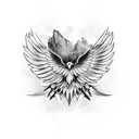 eagle wing  tattoo design idea