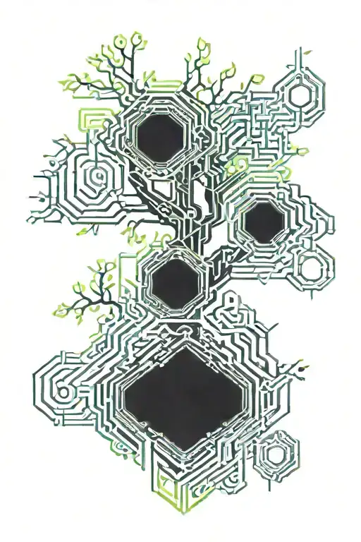 willow tree branches tattoo design idea