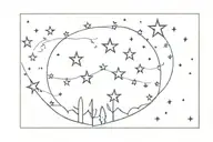 "today is a great, great day!" with twinkling stars around it tattoo design idea