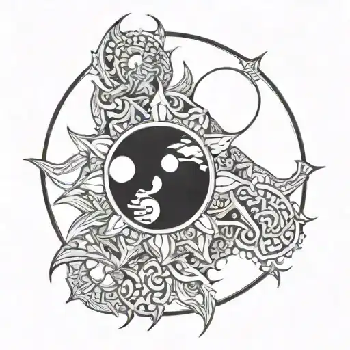 Philippine sun tattoo design idea