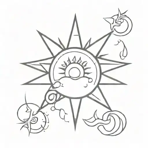Philippine sun symbol tattoo design idea