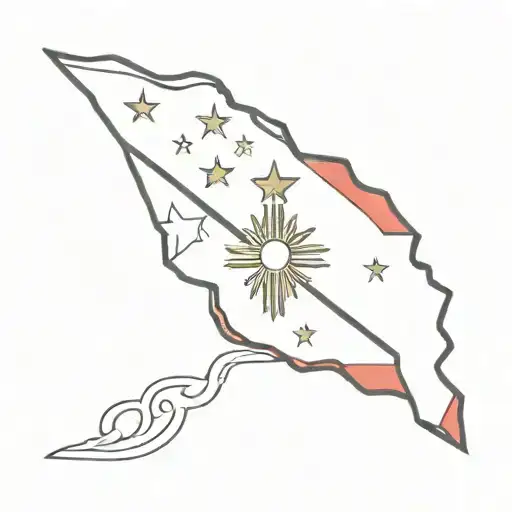 Philippine flag tattoo design idea