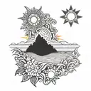 Philippine sun tattoo design idea