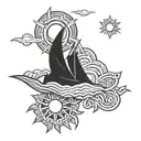 Philippine sun tattoo design idea