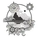 Philippine sun tattoo design idea