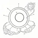 Solar eclipse tattoo design idea