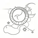 Solar eclipse tattoo design idea