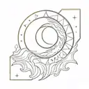 Solar eclipse tattoo design idea