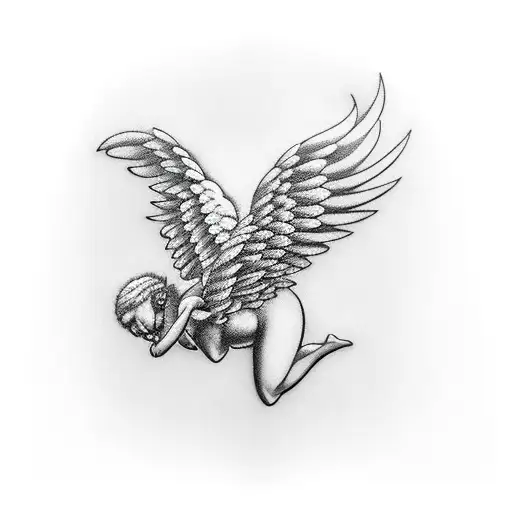cupid santa  tattoo design idea