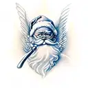 cupid santa  tattoo design idea