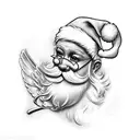 cupid santa  tattoo design idea