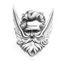 cupid santa  tattoo design idea