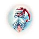 cupid santa  tattoo design idea