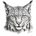 lynx tattoo design idea