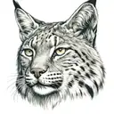 lynx tattoo design idea