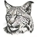 lynx tattoo design idea
