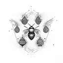 beehive tribal  tattoo design idea