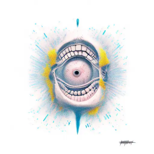 Represent a person with anxiety and depression and the hard is the life of this person  tattoo design idea