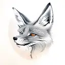 nine-tailed red fox in full growth tattoo design idea