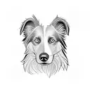 border collie  tattoo design idea