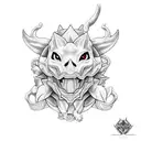 cubone and seiya tattoo design idea