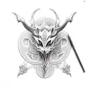 cubone and seiya tattoo design idea